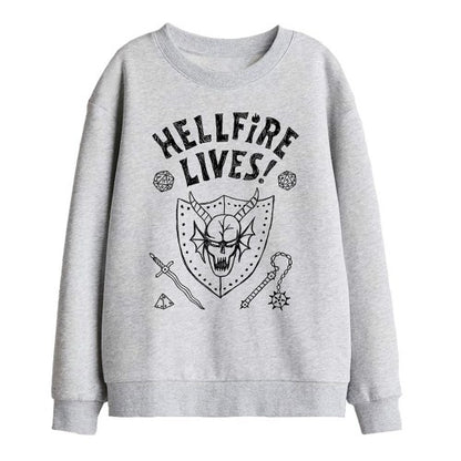 Front - Stranger Things Childrens/Kids Hellfire Graduation Sweatshirt
