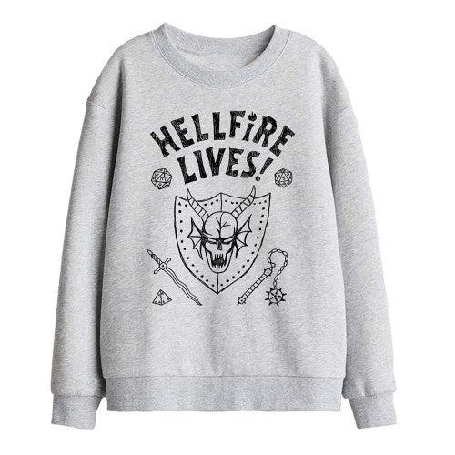 Front - Stranger Things Childrens/Kids Hellfire Graduation Sweatshirt