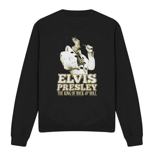 Front - Elvis Presley Unisex Adult Golden Sweatshirt