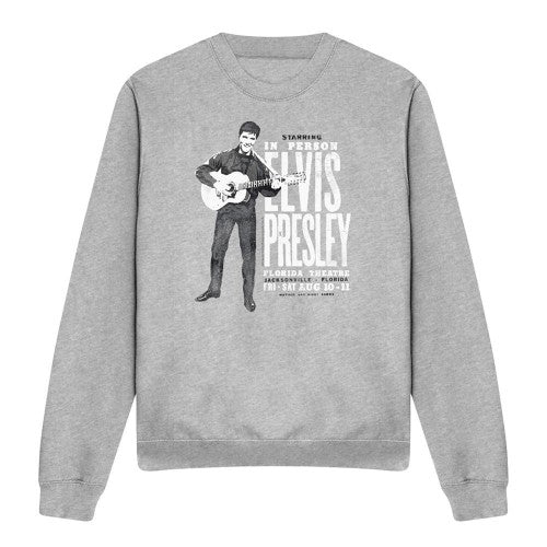 Front - Elvis Presley Unisex Adult In Person Sweatshirt