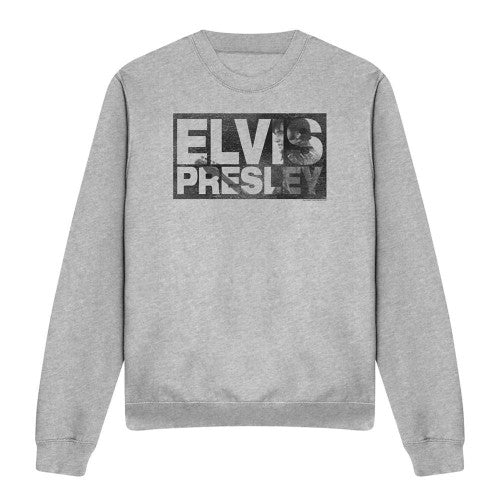 Front - Elvis Presley Unisex Adult Block Letters Sweatshirt