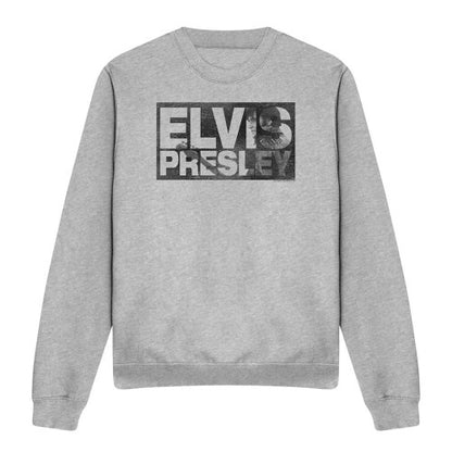 Front - Elvis Presley Unisex Adult Block Letters Sweatshirt