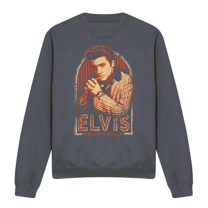 Front - Elvis Presley Unisex Adult Stripes Sweatshirt