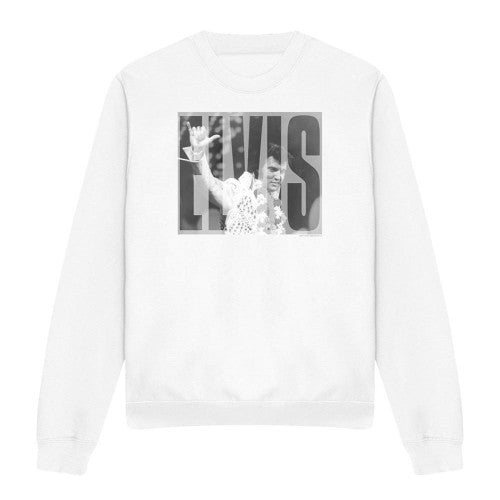 Front - Elvis Presley Unisex Adult Aloha Gray Sweatshirt