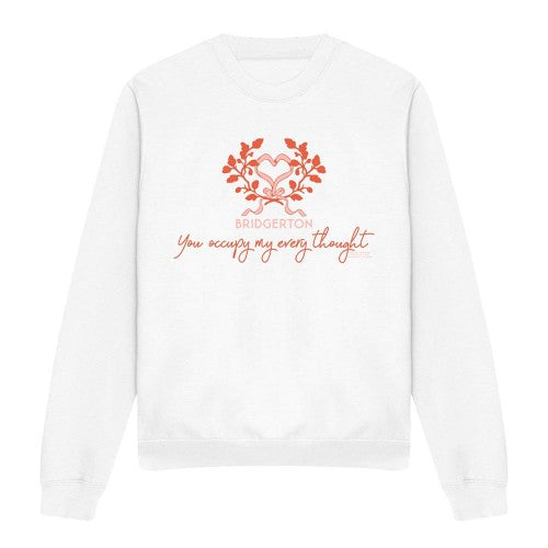 Front - Bridgerton Unisex Adult Occupy My Thoughts Sweatshirt
