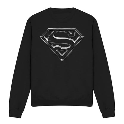 Front - Superman Unisex Adult Steel Logo Sweatshirt