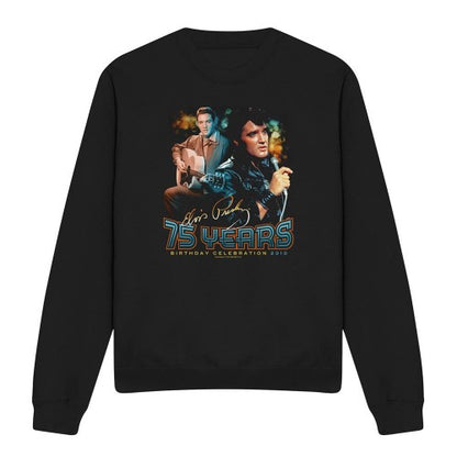 Front - Elvis Presley Unisex Adult 75 Years Sweatshirt