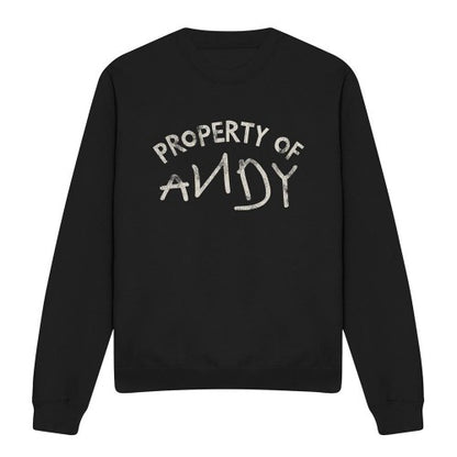 Front - Toy Story Unisex Adult Property Of Andy Sweatshirt