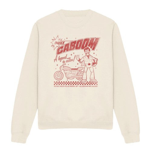 Front - Toy Story Unisex Adult Duke Caboom Retro Sweatshirt