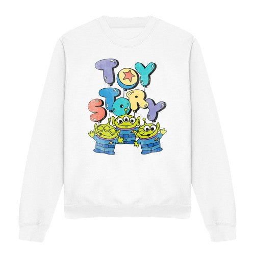 Front - Toy Story Unisex Adult Aliens Balloons Sweatshirt