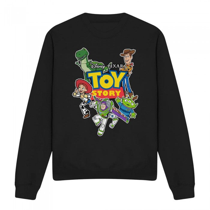 Front - Toy Story Unisex Adult Characters Cut Out Sweatshirt