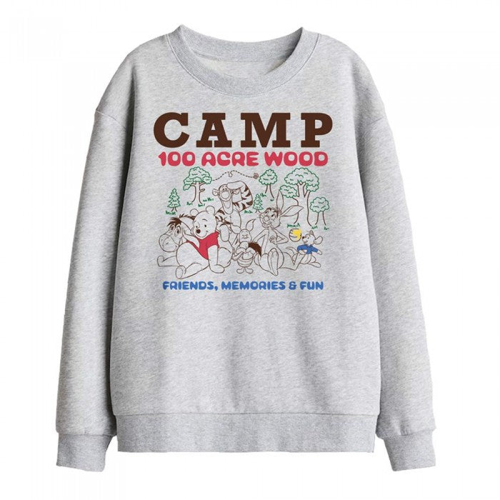 Front - Winnie the Pooh Childrens/Kids Camp 100 Acre Woods Sweatshirt
