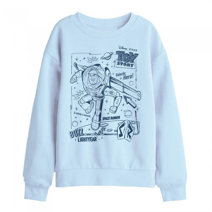 Front - Toy Story Childrens/Kids Buzz Lightyear Sketch Sweatshirt