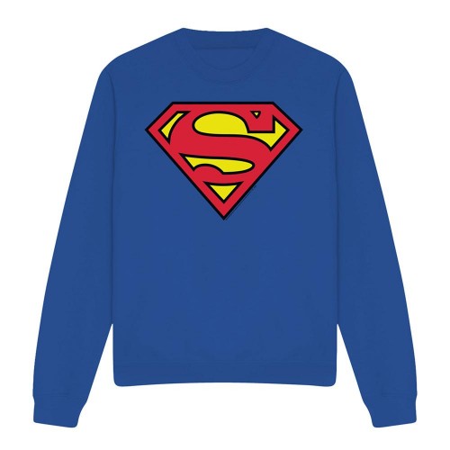 Front - Superman Unisex Adult Logo Sweatshirt