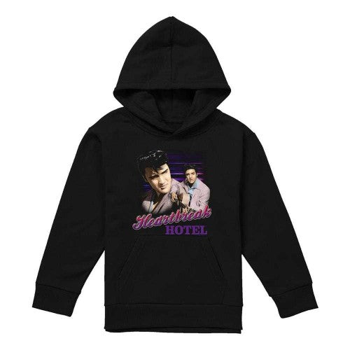 Front - Elvis Presley Childrens/Kids Heartbreak Hotel Hoodie