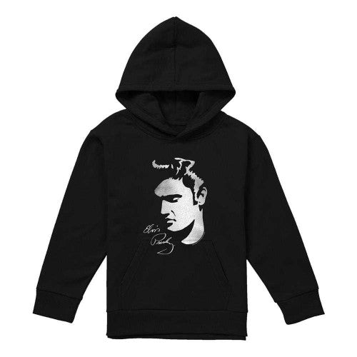 Front - Elvis Presley Childrens/Kids Simple Face Hoodie