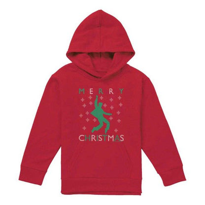 Front - Elvis Presley Childrens/Kids Dancing Ugly Christmas Hoodie