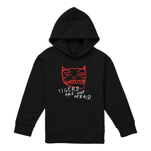 Front - Tigers Are Not Afraid Childrens/Kids Tiger Head Pullover Hoodie