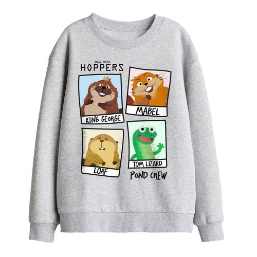Front - Hoppers Childrens/Kids Pond Crew Photograph Sweatshirt