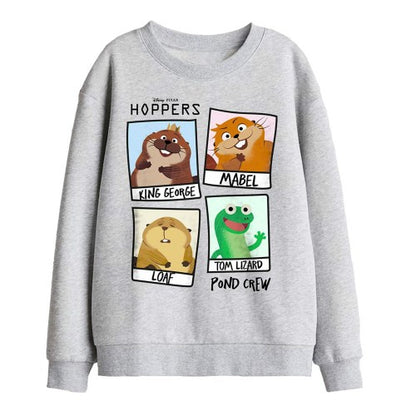Front - Hoppers Childrens/Kids Pond Crew Photograph Sweatshirt