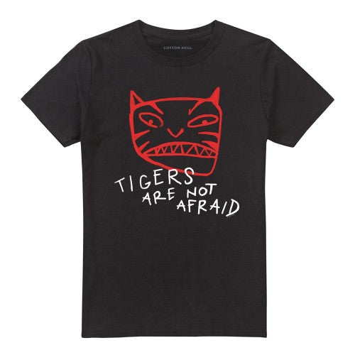 Front - Tigers Are Not Afraid Unisex Adult Tiger Head T-Shirt