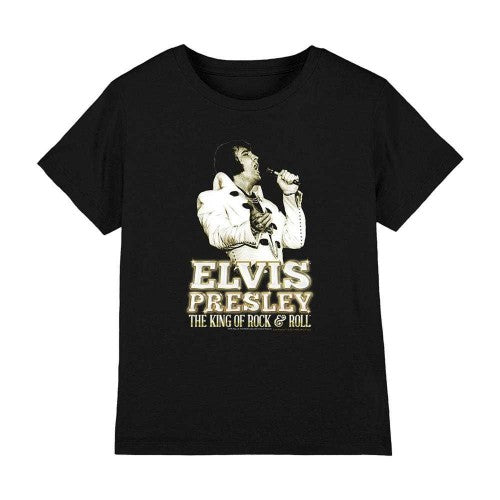 Front - Elvis Presley Childrens/Kids Golden Logo T-Shirt