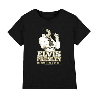 Front - Elvis Presley Childrens/Kids Golden Logo T-Shirt