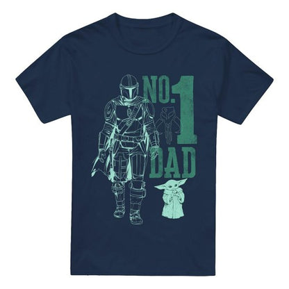 Front - Star Wars: The Mandalorian Mens No. 1 Dad Mando T-Shirt
