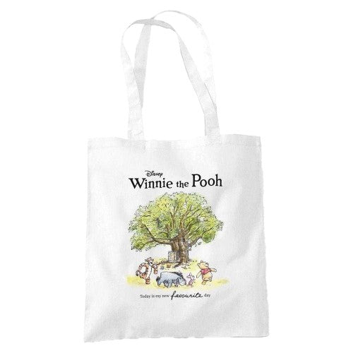 Front - Winnie the Pooh Today Is My New Favourite Day Poster Tote Bag