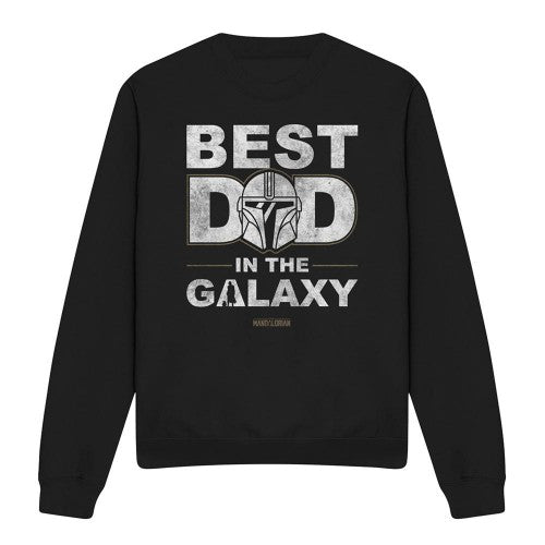 Front - Star Wars: The Mandalorian Unisex Adult Best Dad In The Galaxy Sweatshirt