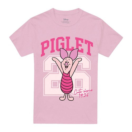 Front - Winnie the Pooh Unisex Adult 1926 Piglet Collegic T-Shirt
