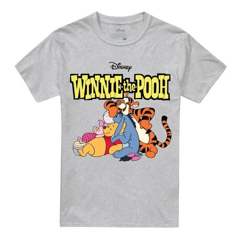 Front - Winnie the Pooh Unisex Adult Friends Retro Logo T-Shirt
