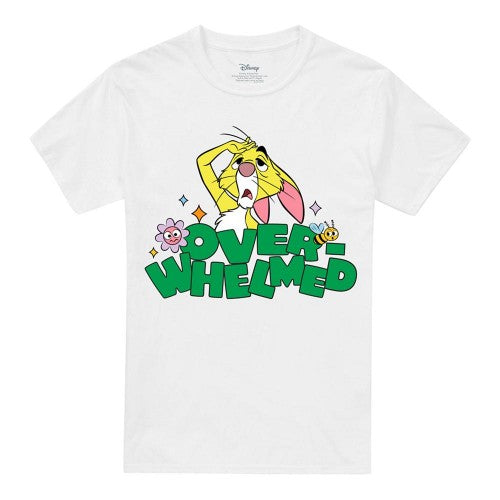 Front - Winnie the Pooh Unisex Adult Overwhelmed Rabbit T-Shirt
