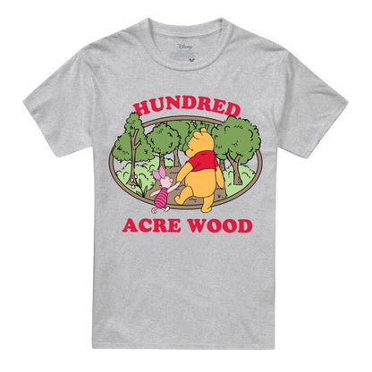 Front - Winnie the Pooh Unisex Adult Hundred Acre Wood Badge T-Shirt