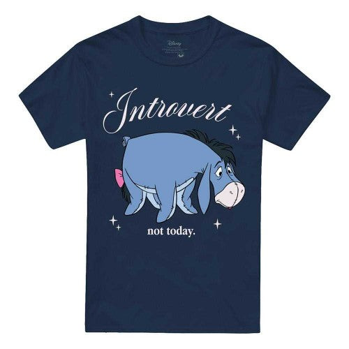 Front - Winnie the Pooh Unisex Adult Introvert Eeyore T-Shirt