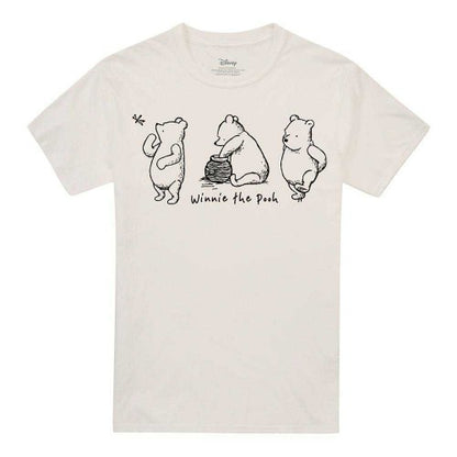 Front - Winnie the Pooh Unisex Adult Classic Outline T-Shirt