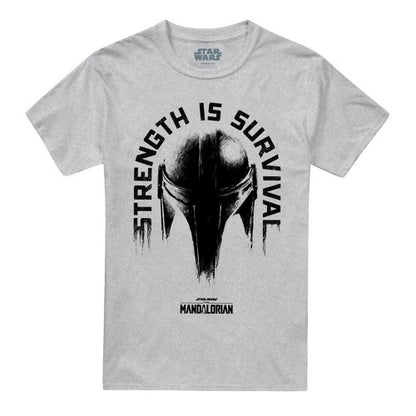 Front - Star Wars The Mandalorian Unisex Adult Strength Is Survival T-Shirt