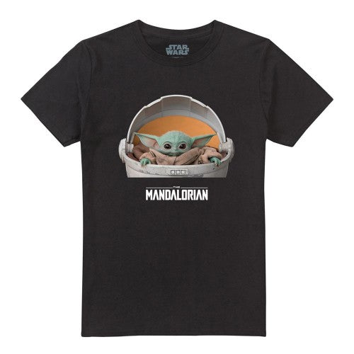 Front - Star Wars The Mandalorian Unisex Adult Grogu Baby Carriage T-Shirt