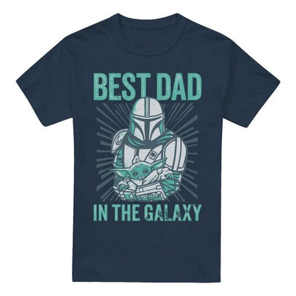 Front - Star Wars The Mandalorian Unisex Adult Best Dad In The Galaxy T-Shirt