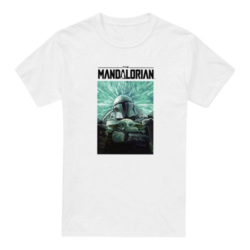 Front - Star Wars The Mandalorian Unisex Adult Hyperspeed T-Shirt