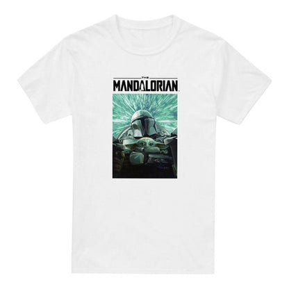 Front - Star Wars The Mandalorian Unisex Adult Hyperspeed T-Shirt