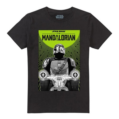 Front - Star Wars: The Mandalorian Unisex Adult Razor Crest Poster T-Shirt