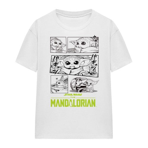 Front - Star Wars: The Mandalorian Womens/Ladies Grogu Manga T-Shirt