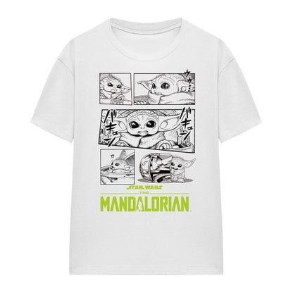 Front - Star Wars: The Mandalorian Womens/Ladies Grogu Manga T-Shirt