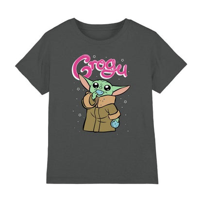 Front - Star Wars The Mandalorian Childrens/Kids Grogu Macaroon T-Shirt