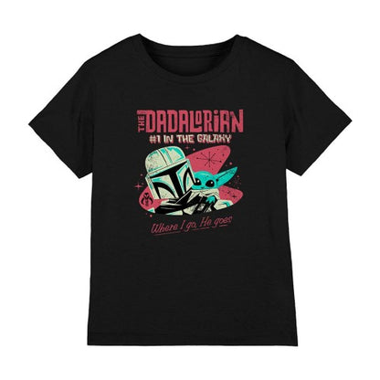 Front - Star Wars: The Mandalorian Childrens/Kids Dadalorian 1 In The Galaxy T-Shirt