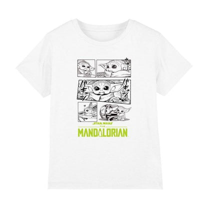 Front - Star Wars The Mandalorian Childrens/Kids Grogu Manga T-Shirt