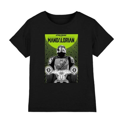 Front - Star Wars The Mandalorian Childrens/Kids Razor Crest Poster T-Shirt