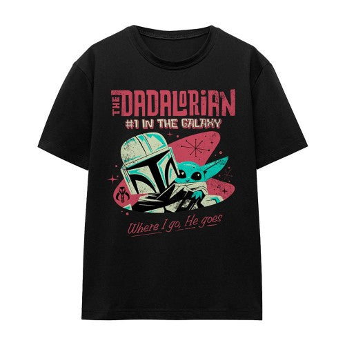 Front - Star Wars: The Mandalorian Womens/Ladies Dadalorian 1 In The Galaxy T-Shirt