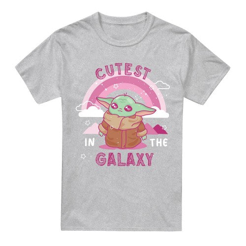 Front - Star Wars: The Mandalorian Unisex Adult Cutest In The Galaxy Grogu T-Shirt